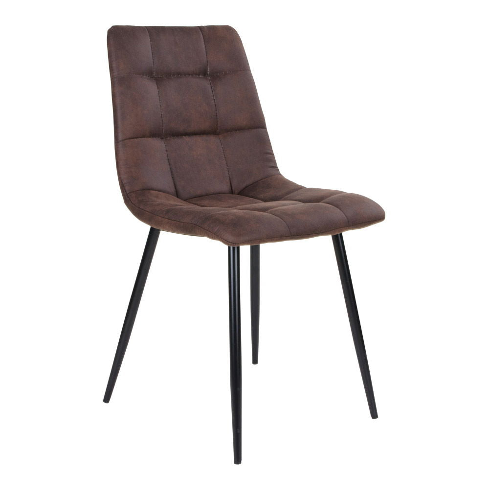 Middelfart Spisebordsstol Spisebordsstol Microfiber Mørkebrun Med Sorte Ben Hn1282 - House Nordic Mikrofiber  - 5713917000432