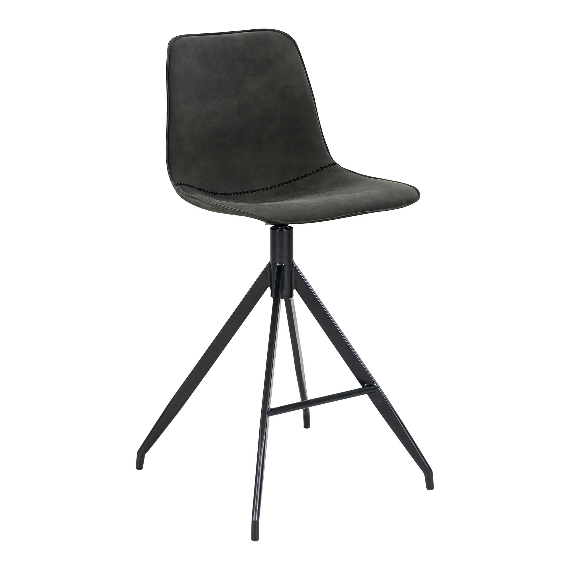 Grå House Nordic Monaco Counterstol Counterstol Microfiber Med Sorte Ben Hn1229 - House Nordic Mikrofiber  - 5713917022960