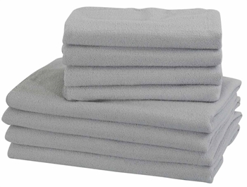 Microfiber Håndklæder Stk Pakke Lysegrå Letvægts Håndklæder - Borg Living Mikrofiber  - 5714580926111