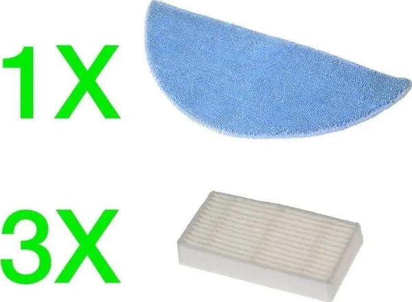 Evolveo Robotrex Tilbehør Hepa Filter Mikrofibermoppe - Evolveo Mikrofiber  - 8594161338666