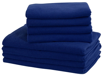 Microfiber Håndklæder Stk Pakke Blå Letvægts Håndklæder - Borg Living Mikrofiber  - 5714580926098