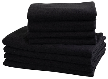 Sort Microfiber Håndklæder Stk Pakke Letvægts Håndklæder - Borg Living Mikrofiber  - 5714580926128