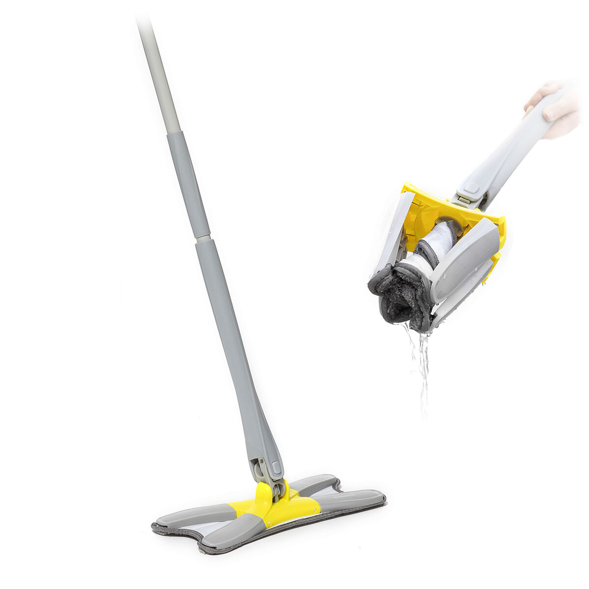 Mikrofiber Gulvmoppe Med Automatisk Vridefunktion Type Twop Innovagoods - Innovagoods Mikrofiber  - 8435527818371