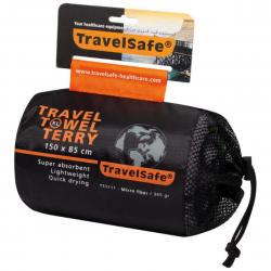 Grøn Travelsafe Traveltowel Terry Microfiber 135 Charcoal Green Håndklæde - Travelsafe Mikrofiber  - 8712318902700