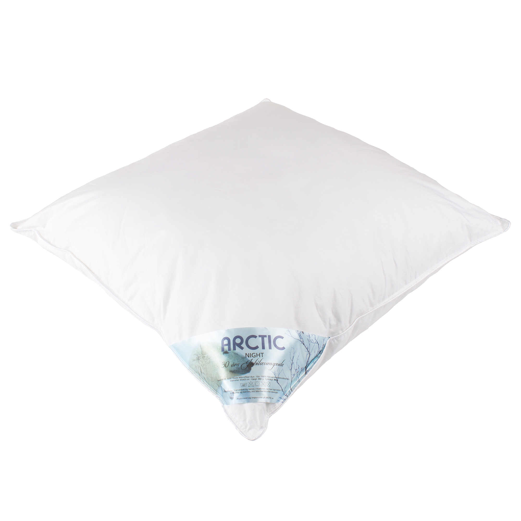 Hvid Arctic Pude Med Dunfibre - Arctic Mikrofiber  - 5703288054479