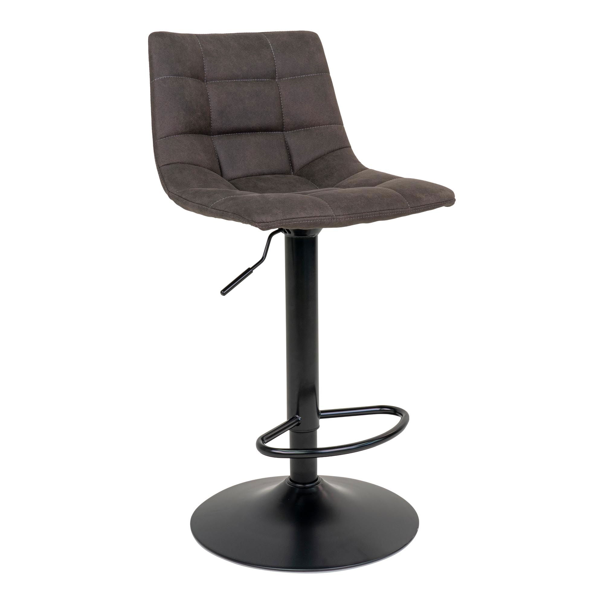 Middelfart Barstol Barstol Microfiber Mørkegrå Med Sorte Ben Hn1229 - House Nordic Mikrofiber  - 5713917009398