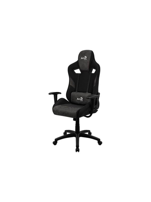 Sort Aerocool Count Chair Microfibre Suede High Density Foam Premium Fabric Iron Black Kontor Stol Premium Stof Til 150 - Aerocool Mikrofiber  - 4710562751246