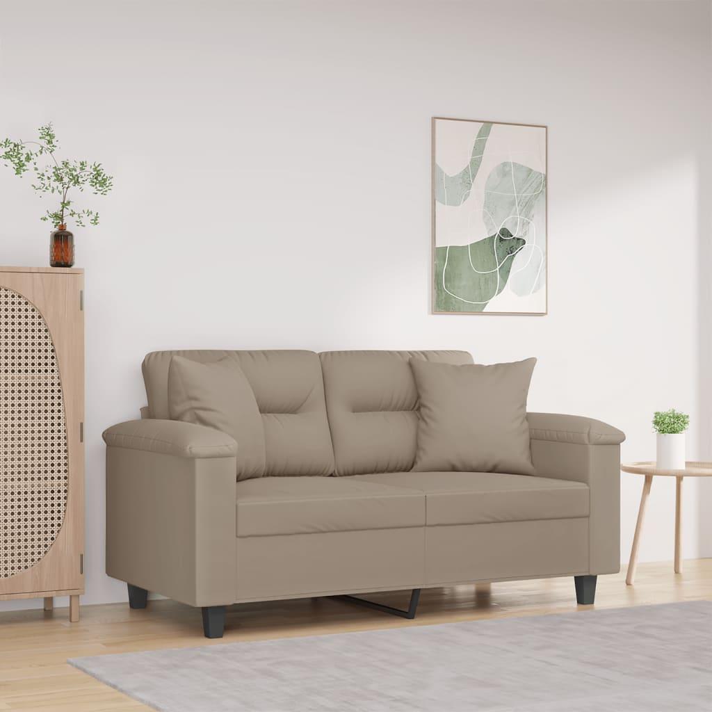Personers Sofa Med Puder 120 Mikrofiberstof Gråbrun - Mikrofiber  - 8721012059320