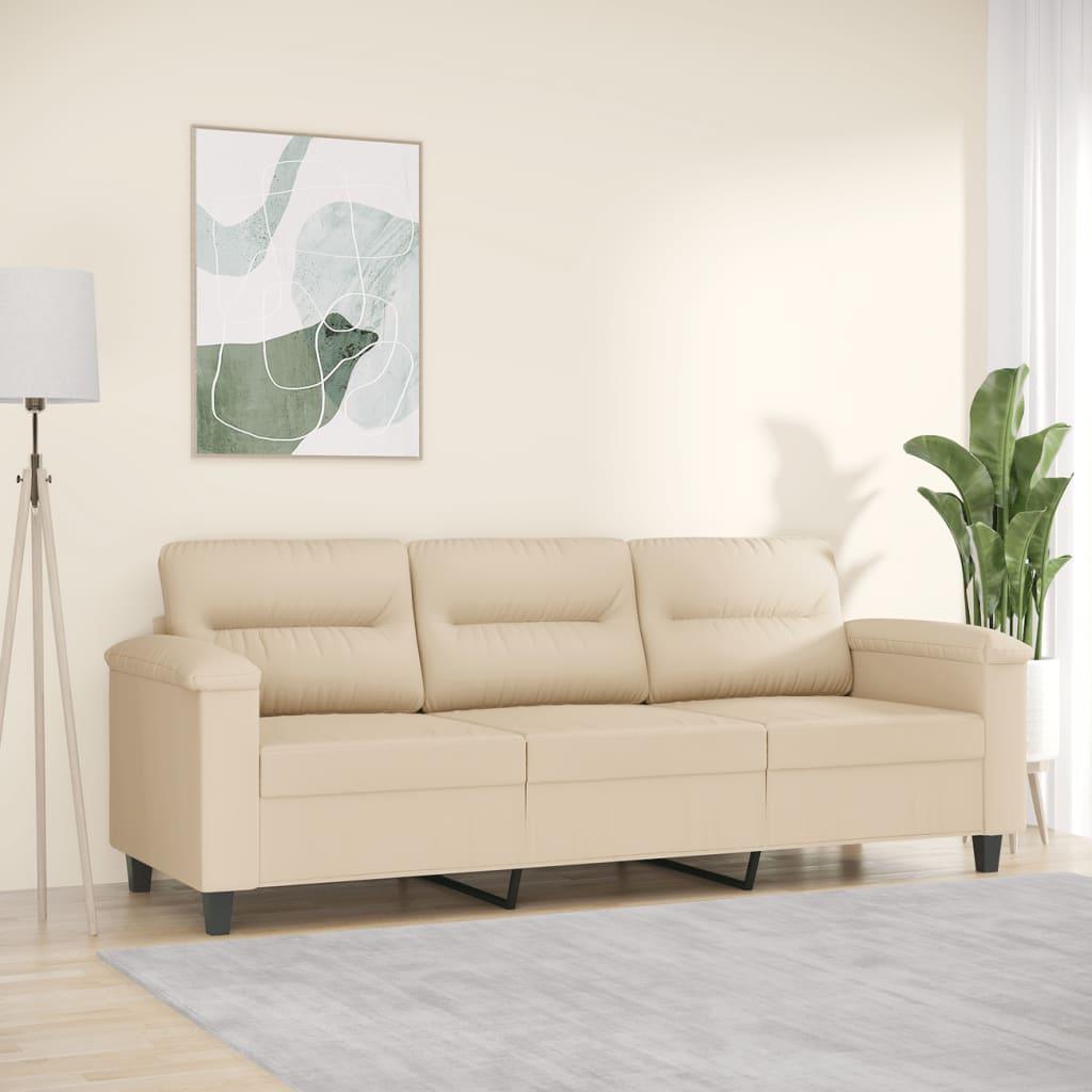 Personers Sofa 180 Mikrofiberstof Cremefarvet - Mikrofiber  - 8721012136564