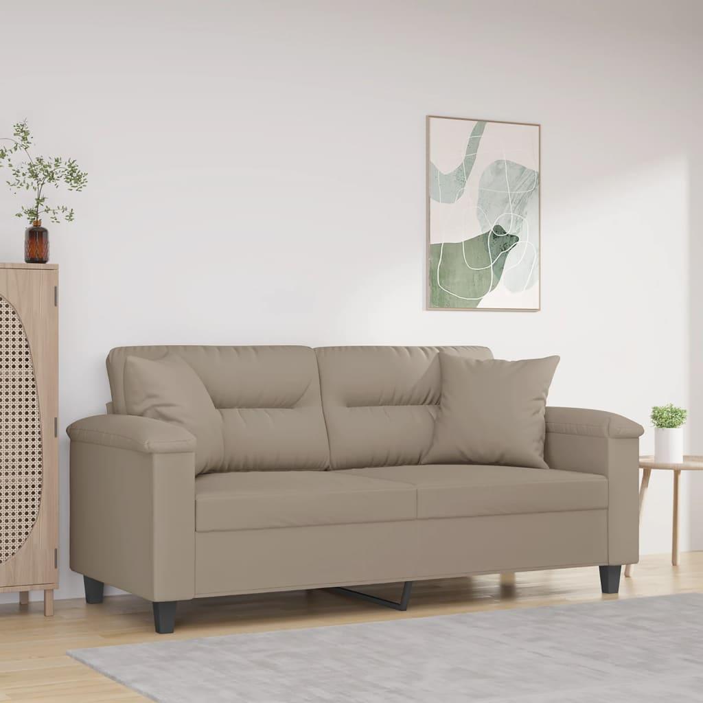 Personers Sofa Med Puder 140 Mikrofiberstof Gråbrun - Mikrofiber  - 8721012059382