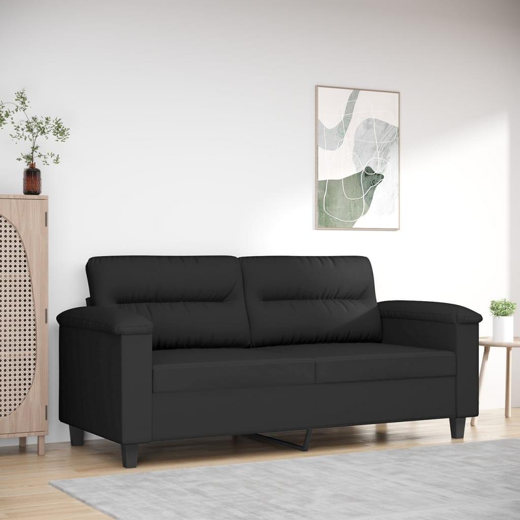 Sort Personers Sofa 140 Mikrofiberstof - Mikrofiber  - 8721012136496