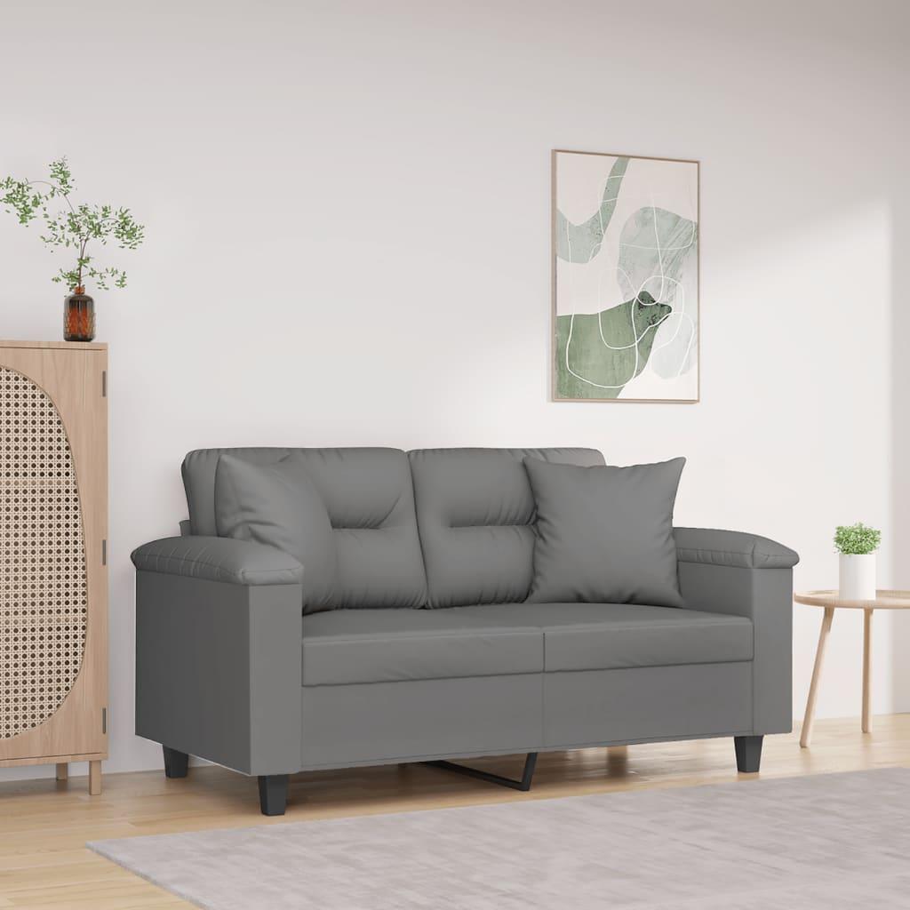 Personers Sofa Med Puder 120 Mikrofiberstof Mørkegrå - Mikrofiber  - 8721012059344