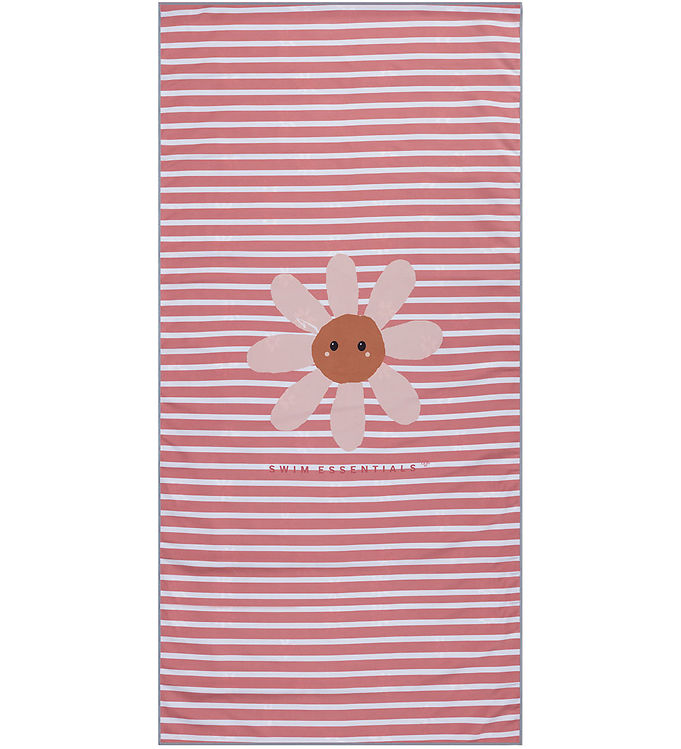 Rosa Swim Essentials Håndklæde Microfiber 135x65 Daisy Flowe - Swim Essentials Mikrofiber  - 8721197417335