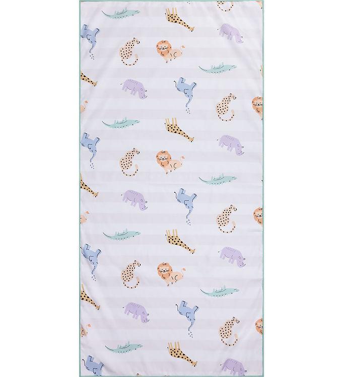 Hvid Swim Essentials Håndklæde Microfiber 135x65 Wild Life - Swim Essentials Mikrofiber  - 8721197417472