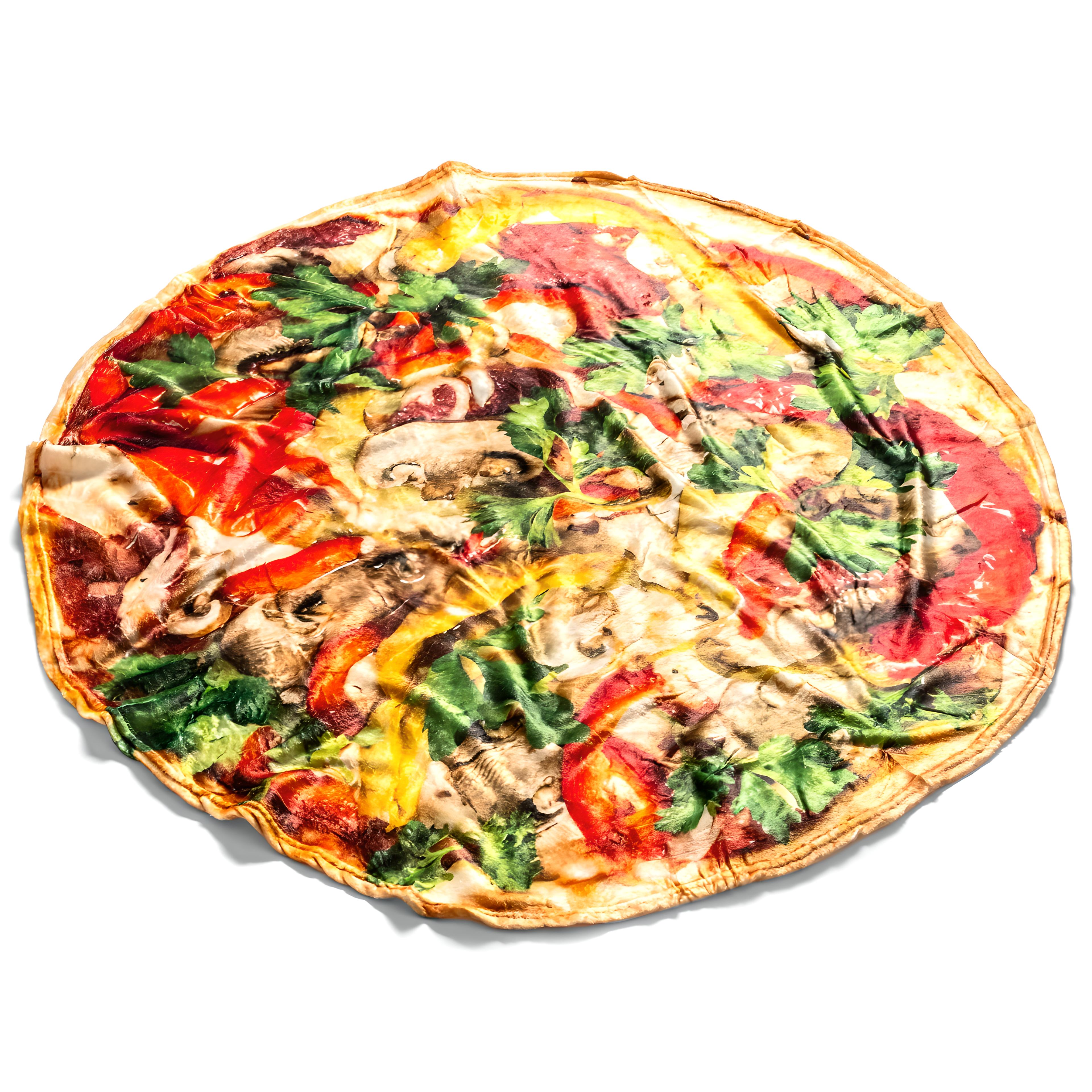 Rundt Pizza Tæppe - Mikrofiber  - 5903181017087