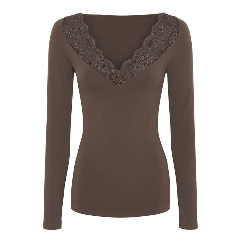 Tim & Simonsen Belen Bluse Caffe - Mikrofiber