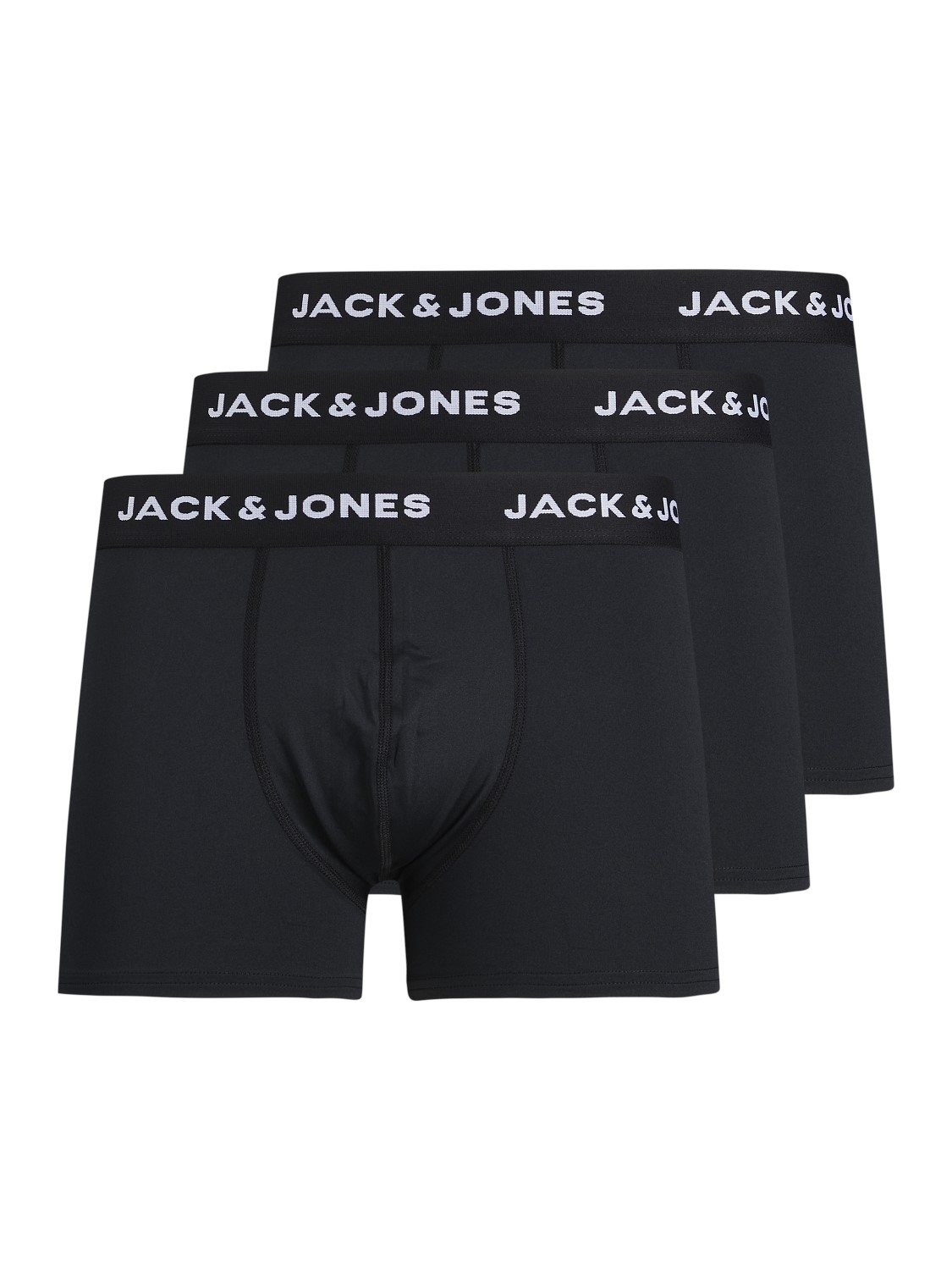 Sort Jack & Jones Pack Microfiber Trunkssmall - Mikrofiber  - 5715215860640