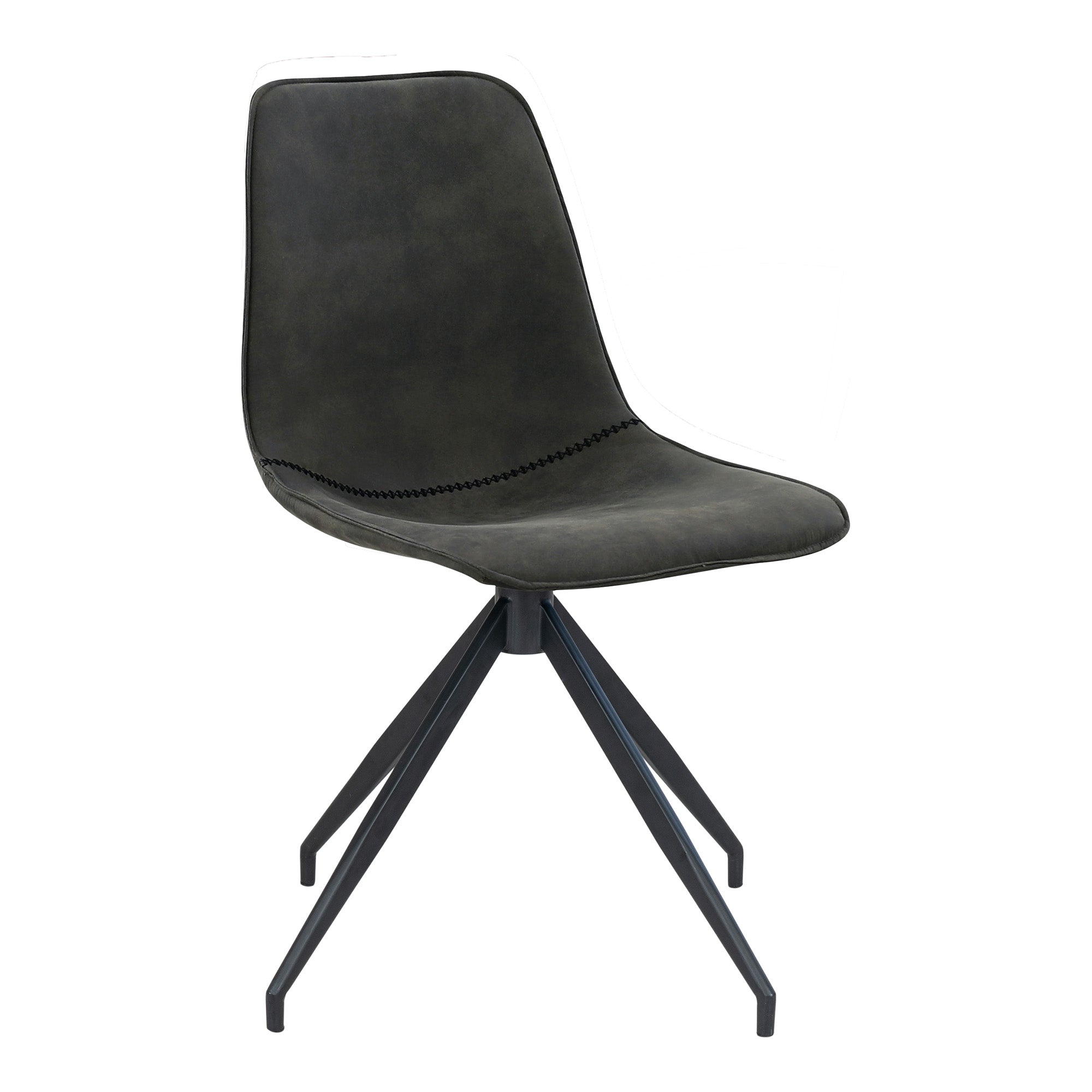 Grå Monaco Spisebordsstol Spisebordsstol Med Drejefod Microfiber Sorte Ben Hn1229 Sæt Stk - Housenordic Mikrofiber  - 5713917017447