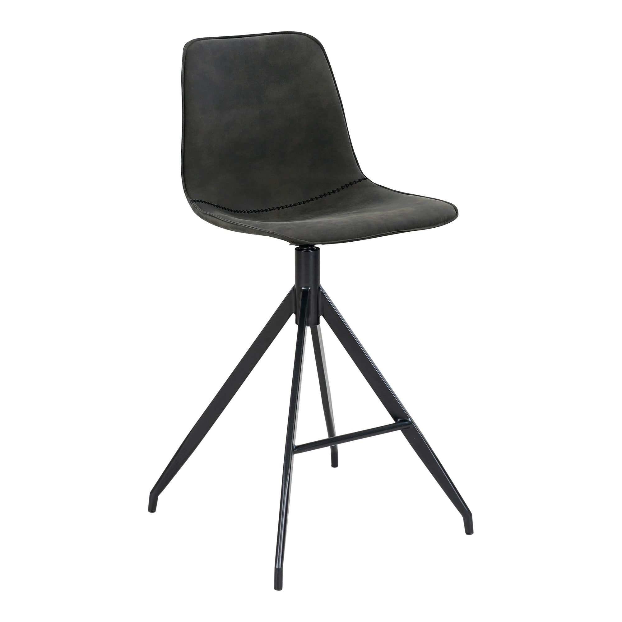 Grå Monaco Counterstol Counterstol Microfiber Med Sorte Ben Hn1229 Sæt Stk - Housenordic Mikrofiber  - 5713917022960