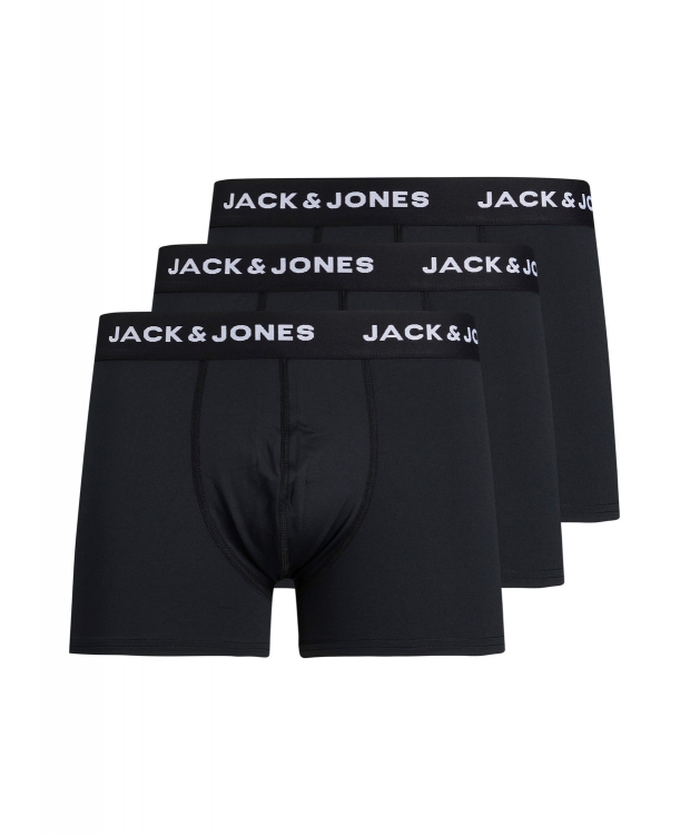 Sort Jack & Jones 3pak Mikrofiber Underbukser Boksershorts Til Herre - Mikrofiber  - 5715215860640